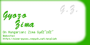 gyozo zima business card